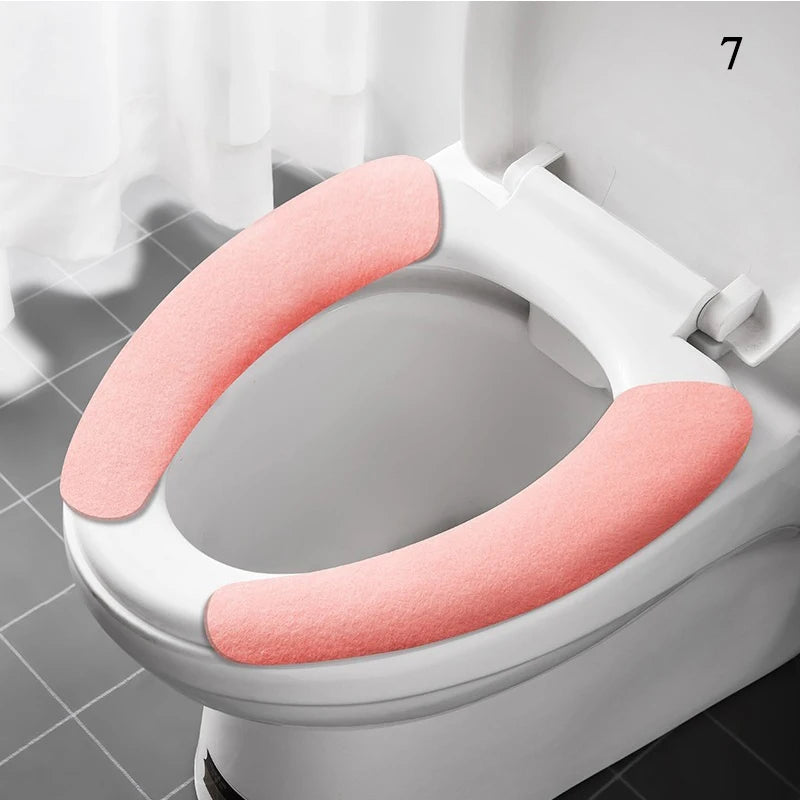 coussin toilette velours adhésif réutilisable lavable confortable jaune gris orange bleu rose violet