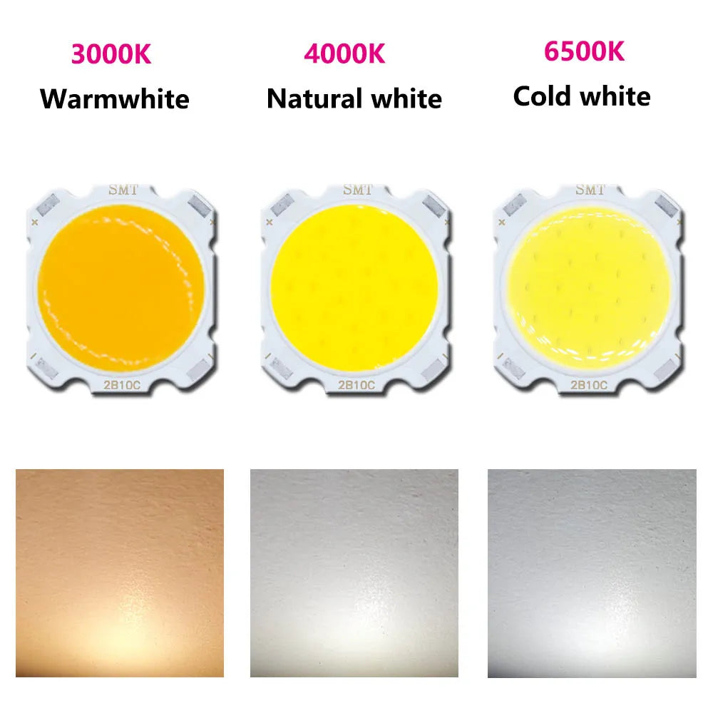 LED COB 3W 5W orange blanc jaune 22x24mm modernes puissantes