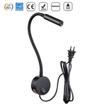 lampe murale led blanche moderne aluminium interrupteur cable chambre salon cuisine