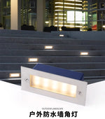 lampe sol moderne bleu argenté led 3w 5w verre trempé ip66 acier poliextérieur