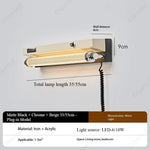lampe murale industrielle rétro fer réglable jaune rouge noir argenté