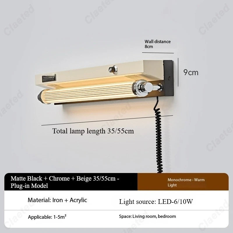 lampe murale industrielle rétro fer réglable jaune rouge noir argenté