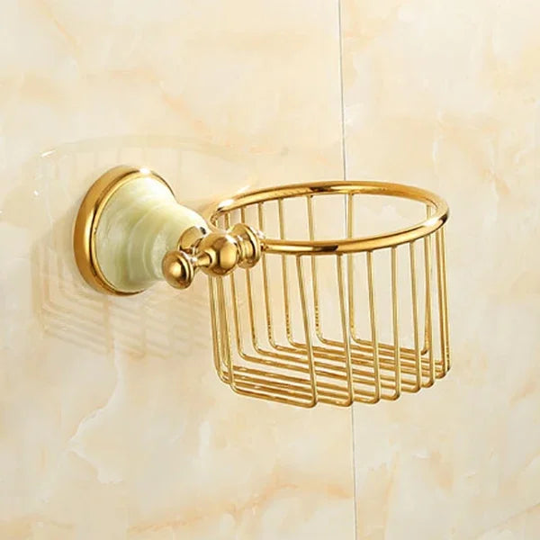 ensemble porte serviettes accessoires salle bain doré classique fixations vis porte serviettes double niveau