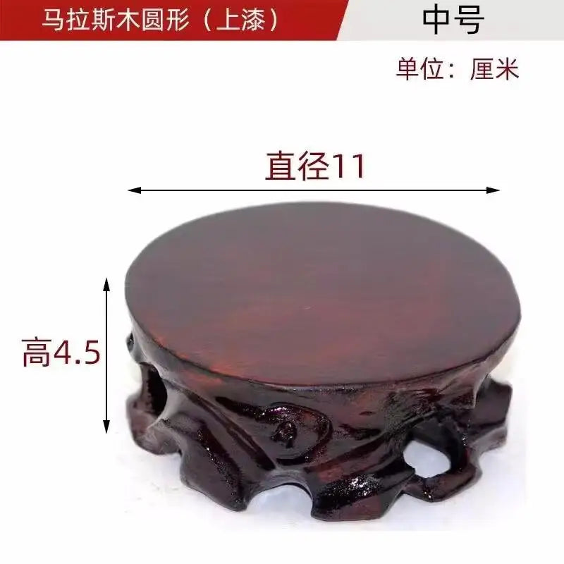 support plante bois sculpté artisanal marron foncé pot fleurs décoration végétale rustic stand