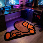 tapis dessin animé singe marron orange noir moderne chambre salon doux polyester