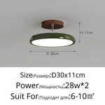 lampe led moderne minimaliste rond fer marron vert beige variable sans télécommande