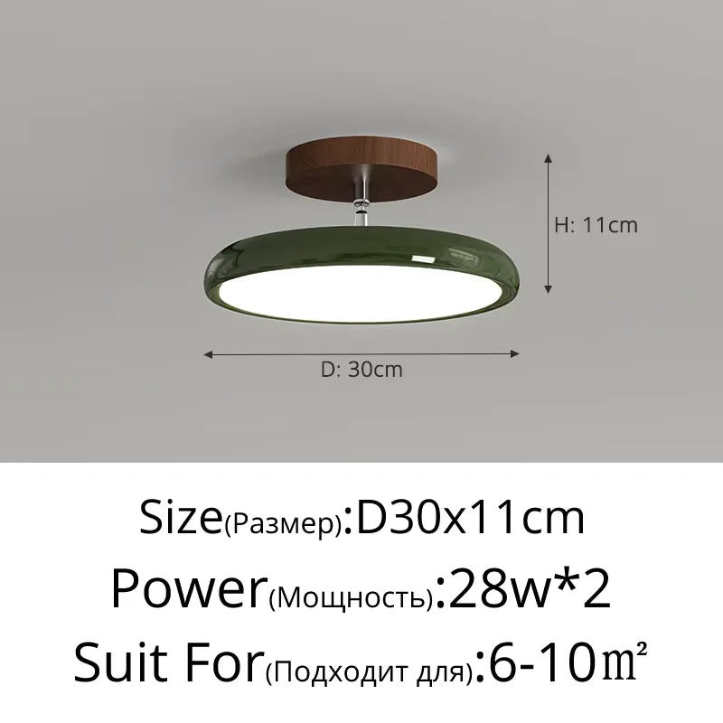 lampe led moderne minimaliste rond fer marron vert beige variable sans télécommande