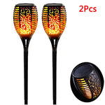 lampe solaire fleur décorative extérieure effet flamme violet bleu orange jardin jardinage extérieur moderne