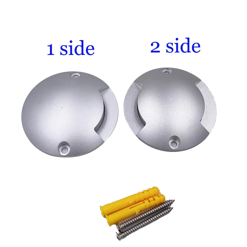 lumière souterraine led 1w 12v ip67 argent noir moderne oeilletsextérieur jardin chemin flux60249mm