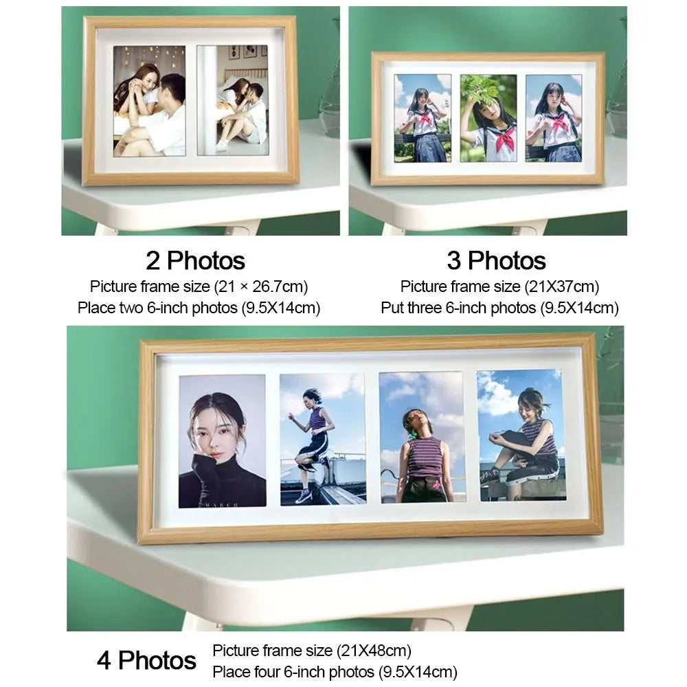 cadre photo multi photos bois moderne minimaliste photos decoration intérieure haute definition posable mur