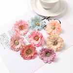 décoration intérieure fleurs artificielles lotus vintage rose vert clair mariage scrapbooking decor