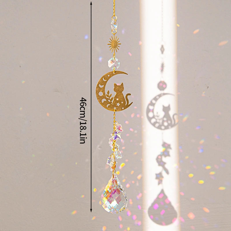 décoration murale boho chic or blanc transparentes chaines rayons solaires