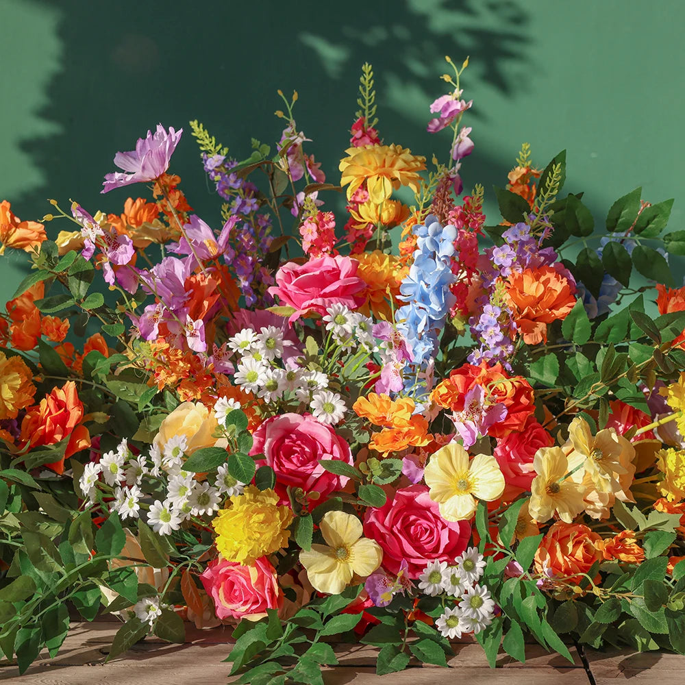 décoration mariage arches fleurs artificielles couleurs vives bouquet romantique extérieurintérieur