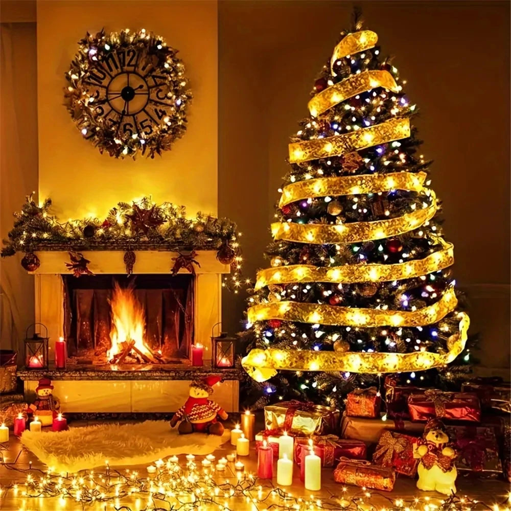 Ruban LED 10m blanc chaud pour décoration de Noël
