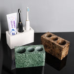 porte brosse dents porte dentifrice marbre naturel moderne salle bain