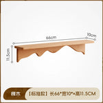 étagère murale bois marron clair texture naturelle moderne vis fixations objets rangement maison