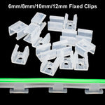 clips fixation rubans led transparents 6mm 8mm 10mm 12mm utilitaires clips plats diverse tailles