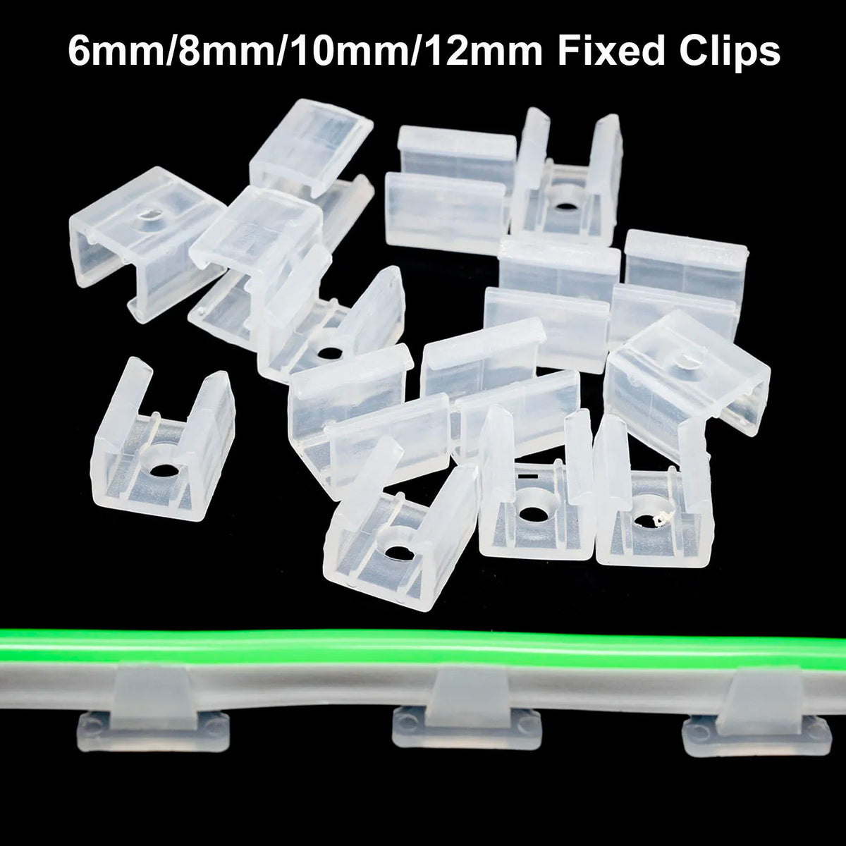 clips fixation rubans led transparents 6mm 8mm 10mm 12mm utilitaires clips plats diverse tailles