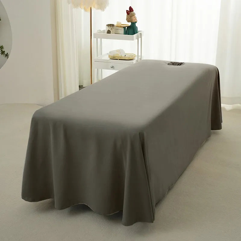 housse matelas massage uni polyester coton lit tout saisons beige moderne salon beauté
