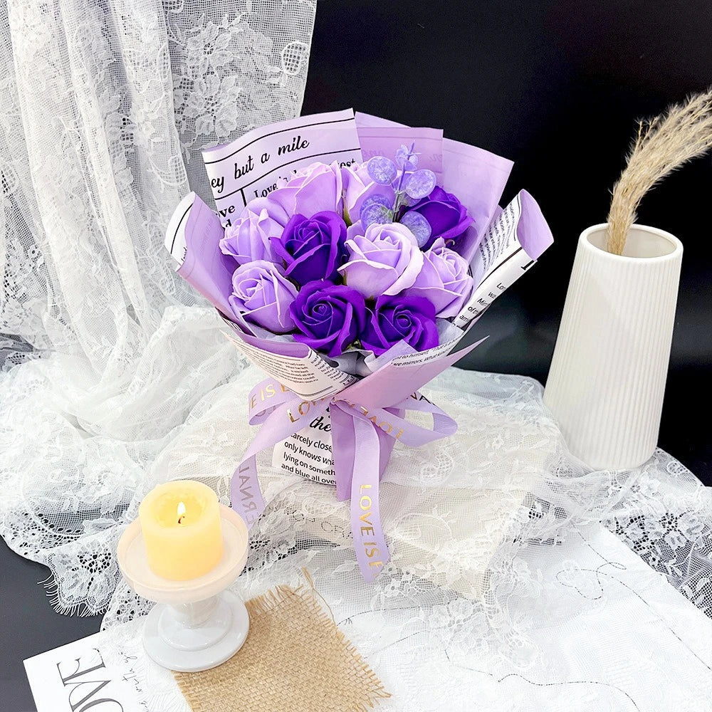 bouquet roses artificielles classique décoration mariage anniversaire intérieur festive pendaison crémaillère