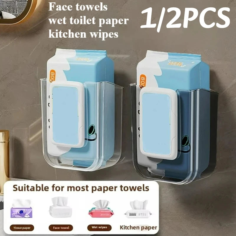 boîte serviettes moderne adhésive bleu clair blanc orange papier toilette serviettes lingettes cuisine pratique