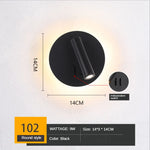 lampe murale moderne led blanc noir étude chambre coucher entrée salle manger cuisine