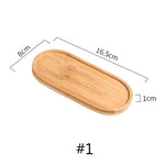 assiettes bambou naturel moderne rustique grain bois plante artificielle fleur gobelet savon liquide
