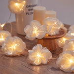 guirlande lumineuse fleurs blanc moderne décoration mariage anniversaire noël féerique événement festive