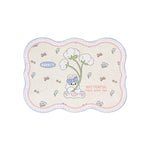 tapis dessin animé ours fruits fleurs vert clair rose pâle beige antidérapant confortable intérieur