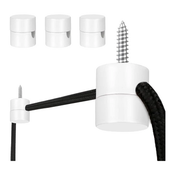 crochet suspension moderne blanc vis argentées fixations incluses minimaliste électrical wiring hook