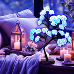 lampe led arbre fleurs roses moderne décoration intérieure saint valentin veilleuse chambre salon