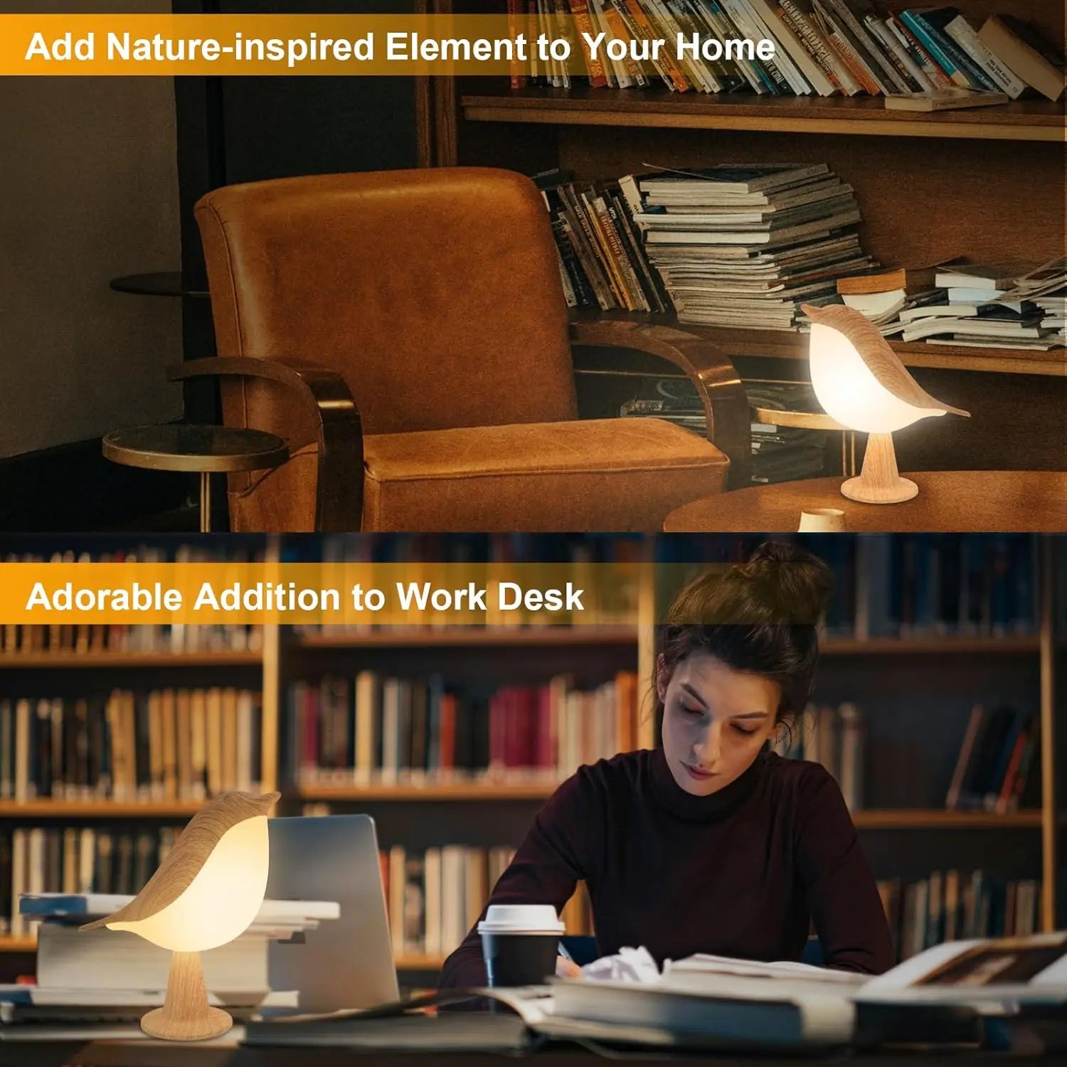 Veilleuse oiseau LED avec gradation 3 couleurs