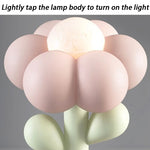 lampe pied fleur ours peluche rose verte blanche moderne enfant 85cm haute living room
