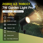 lampe jardin led rgbcct ip66 moderne spiked noire 7w ccc 24v certifications rohs lvd