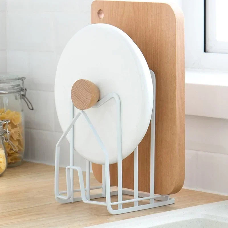 porte plaque cuisson porte serviette porte couvercle adhésif moderne minimaliste bois naturel noir