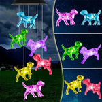 Mobile lumineux solaire multicolore figurines animales deco balcon jardinextérieur led