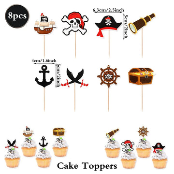 accessoires fête pirate enfant masques bracelets porte clés couteaux décoration anniversaire thème pirate noir
