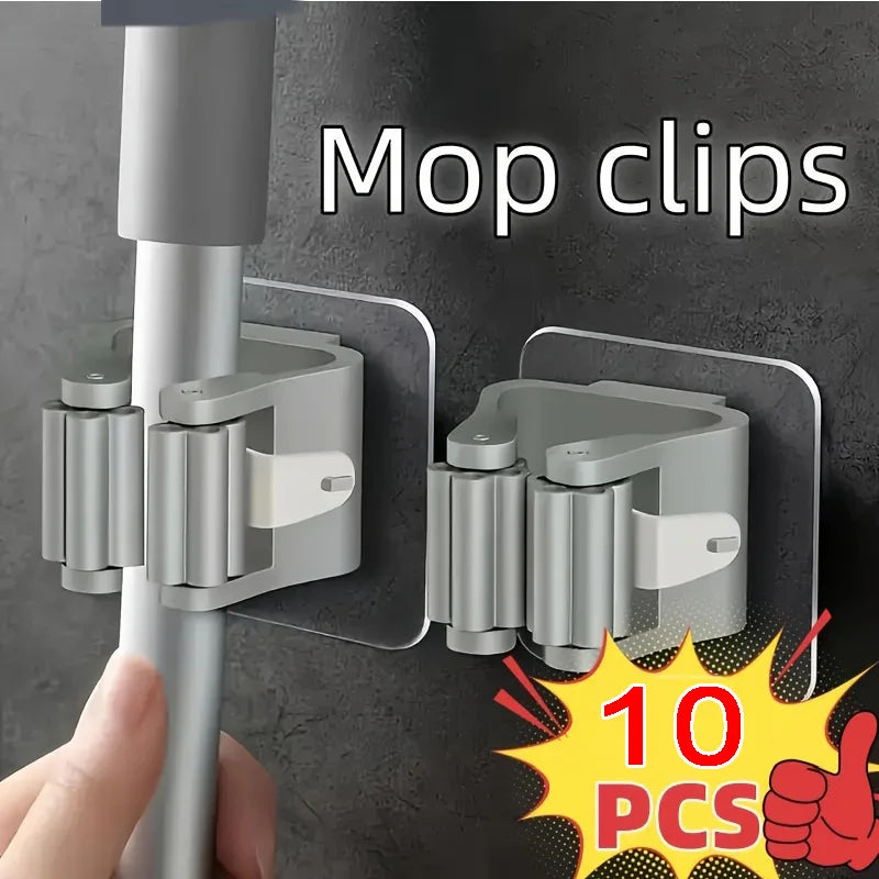 clips balai gris moderne adhésifs réutilisables outils ménagers respectueux environnement