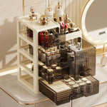 boîte rangement cosmétiques tiroirs compartiments moderne beige clair pliables PP haute qualité étagères bijoux