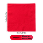serviettes papier jetables rouges anniversaire décoration table vaissible occasion fête mariage baptême événement
