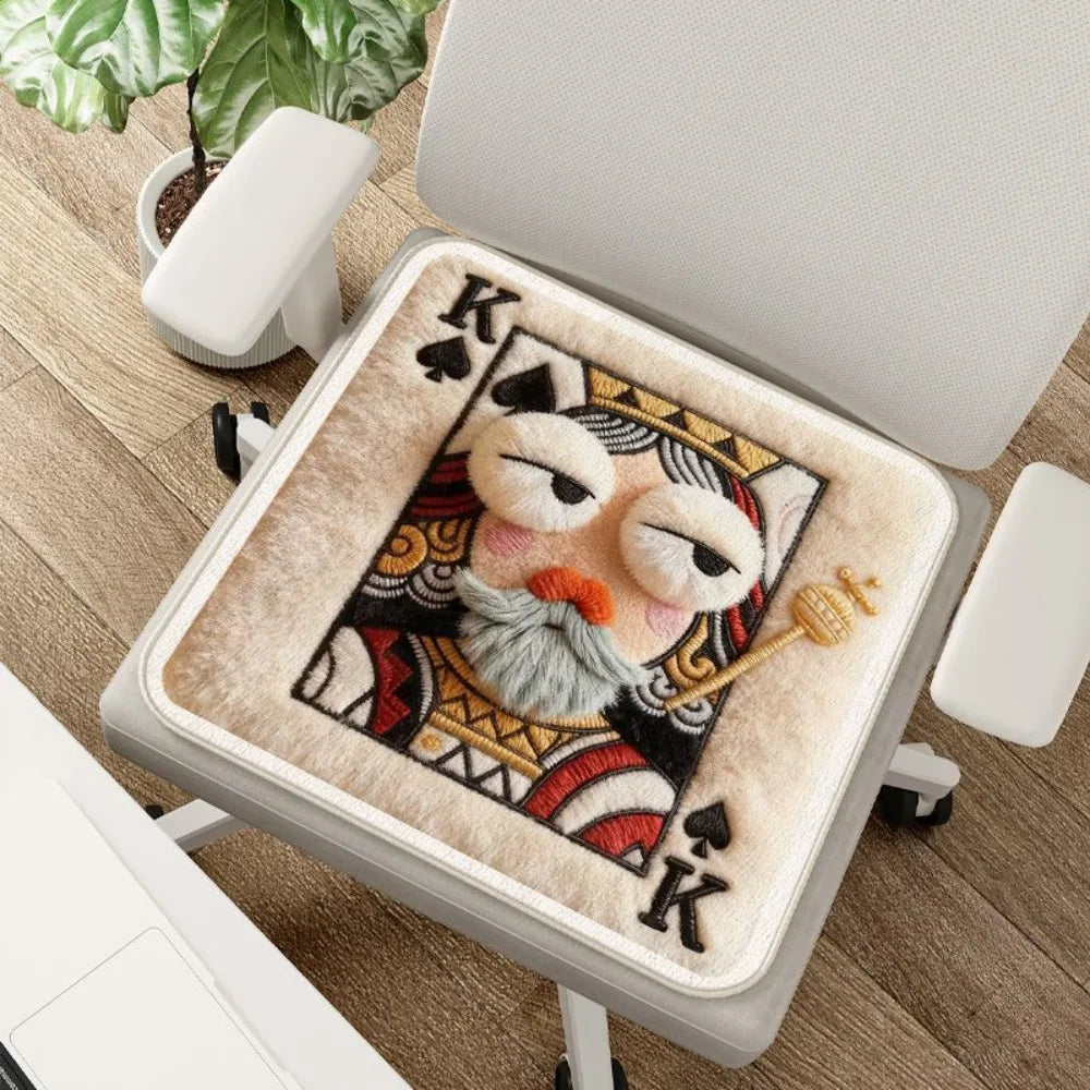 coussin chaise cartoon dessins animés chats cartes jouer 40x40cm solide doux adultes