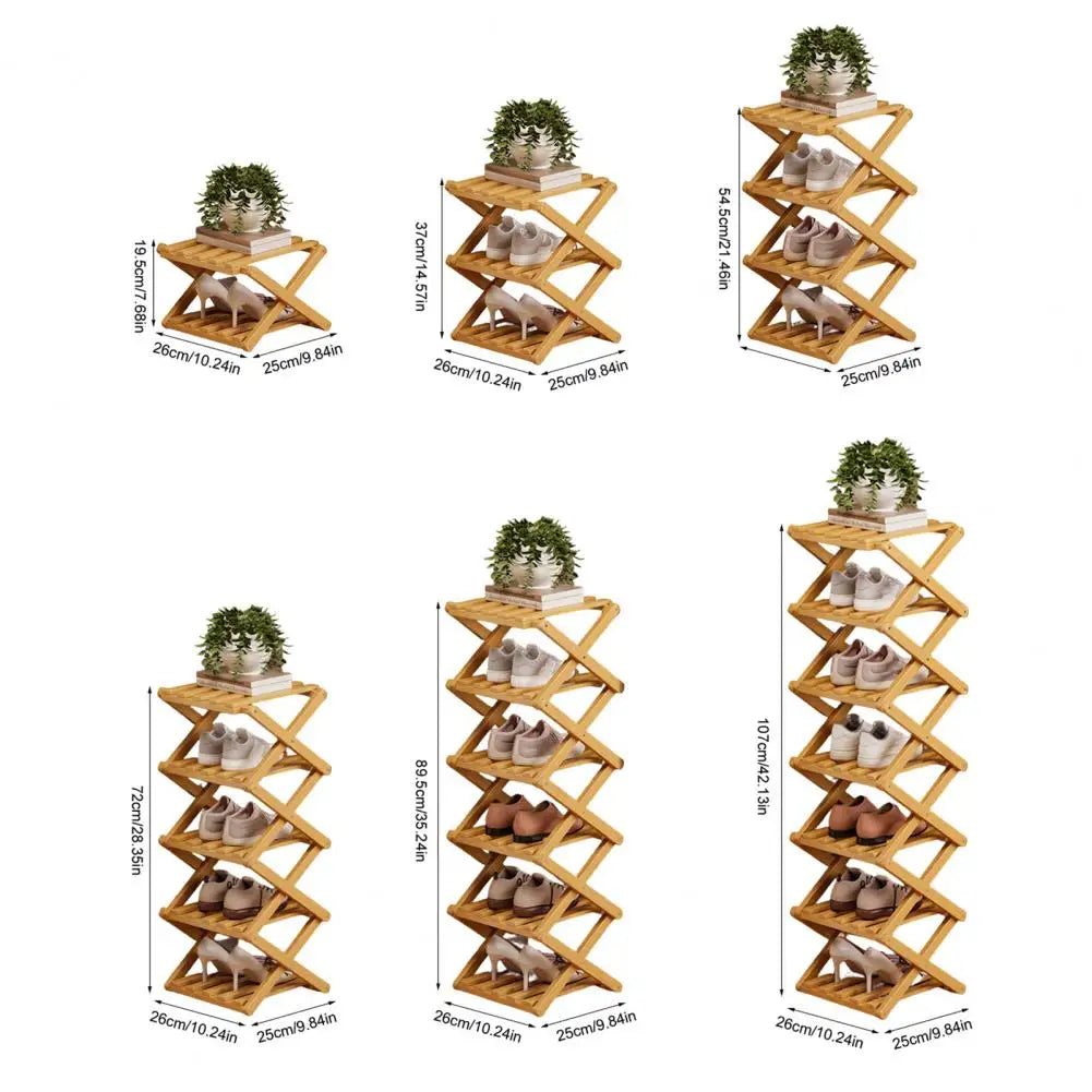 étagère pliable bois chaussures moderne réutilisable niveaux entrée couloir petit espace