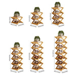 étagère pliable bois chaussures moderne réutilisable niveaux entrée couloir petit espace