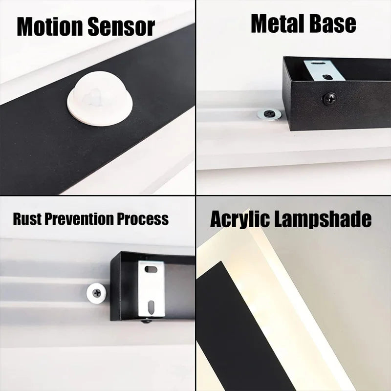lampe extérieure moderne led rechargeable noir blanc capteur mouvement 110 240v