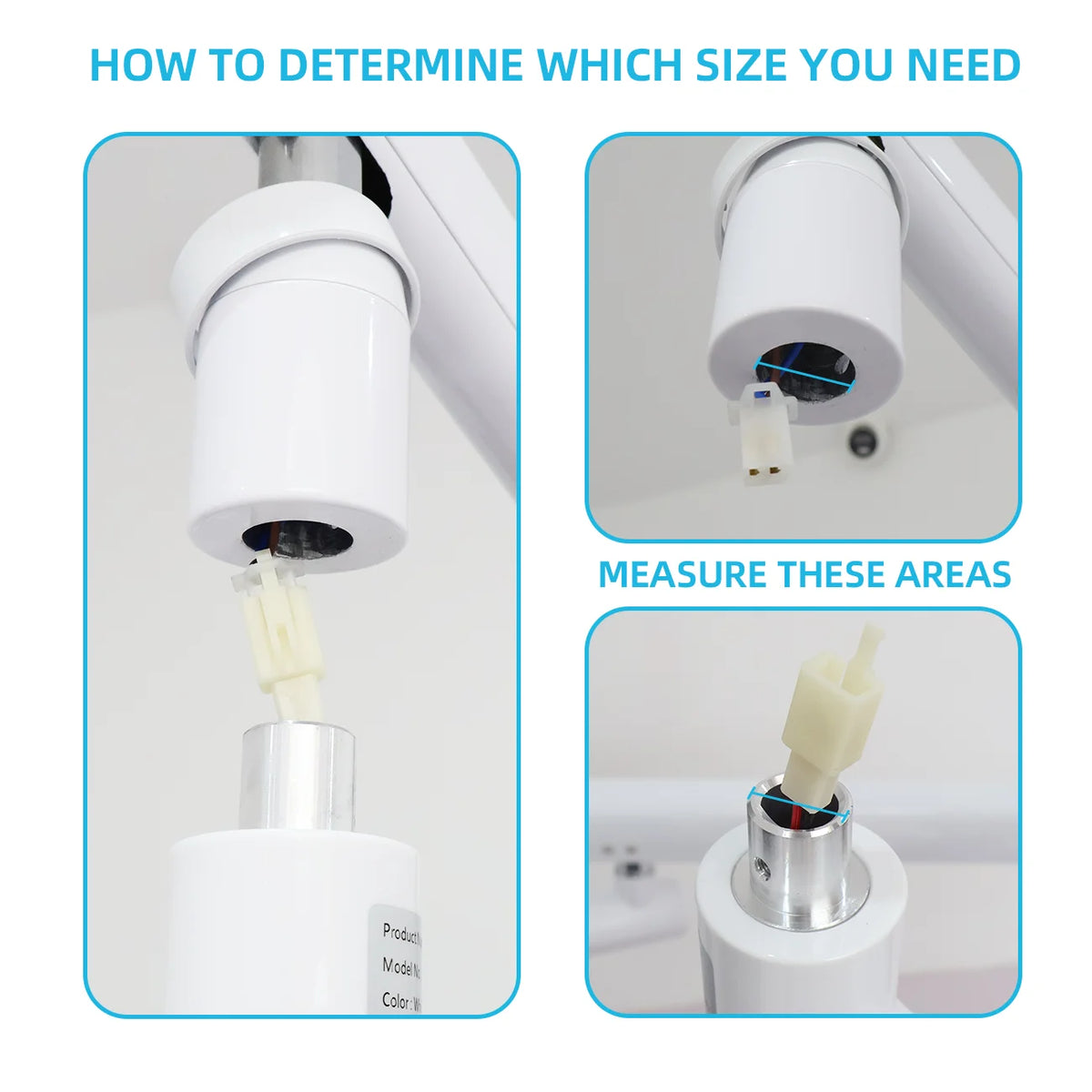 lampe dentaire led diodes blanc moderne fixation succion soins bucco dentaires