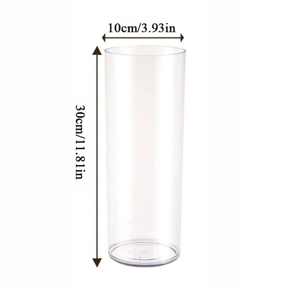 vases transparents modernes plastique inébranlables grandes tailles fleurs artificielles hydroponie