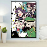 affiche anime personnages moderne art japonais décoration salon papier frame noir varied colors