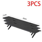support tablette moderne fibre carbone noir réglable clips magnétiques table ordinateur