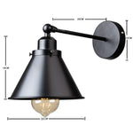 applique murale industrielle vintage éclairage quotidien noir blanc gris marron conique mat éclairage salle