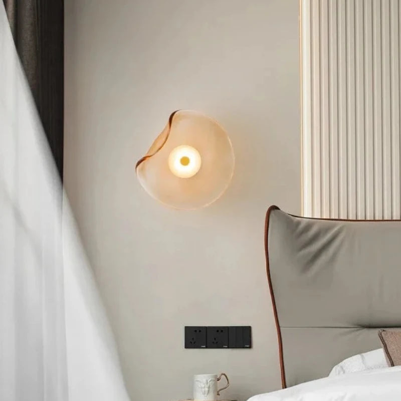 applique murale led blanc translucide moderne fixations vase fleurs tableaux